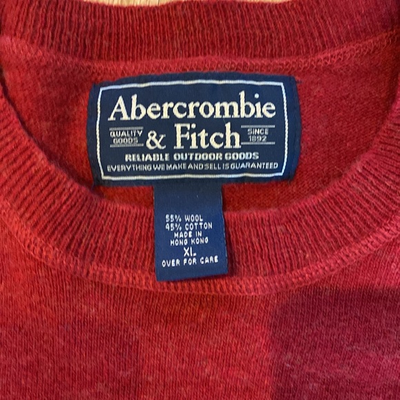 Abercrombie men’s red sweater size xl - vintage - Picture 2 of 4